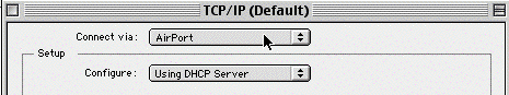 Connect via TCP/IP screen