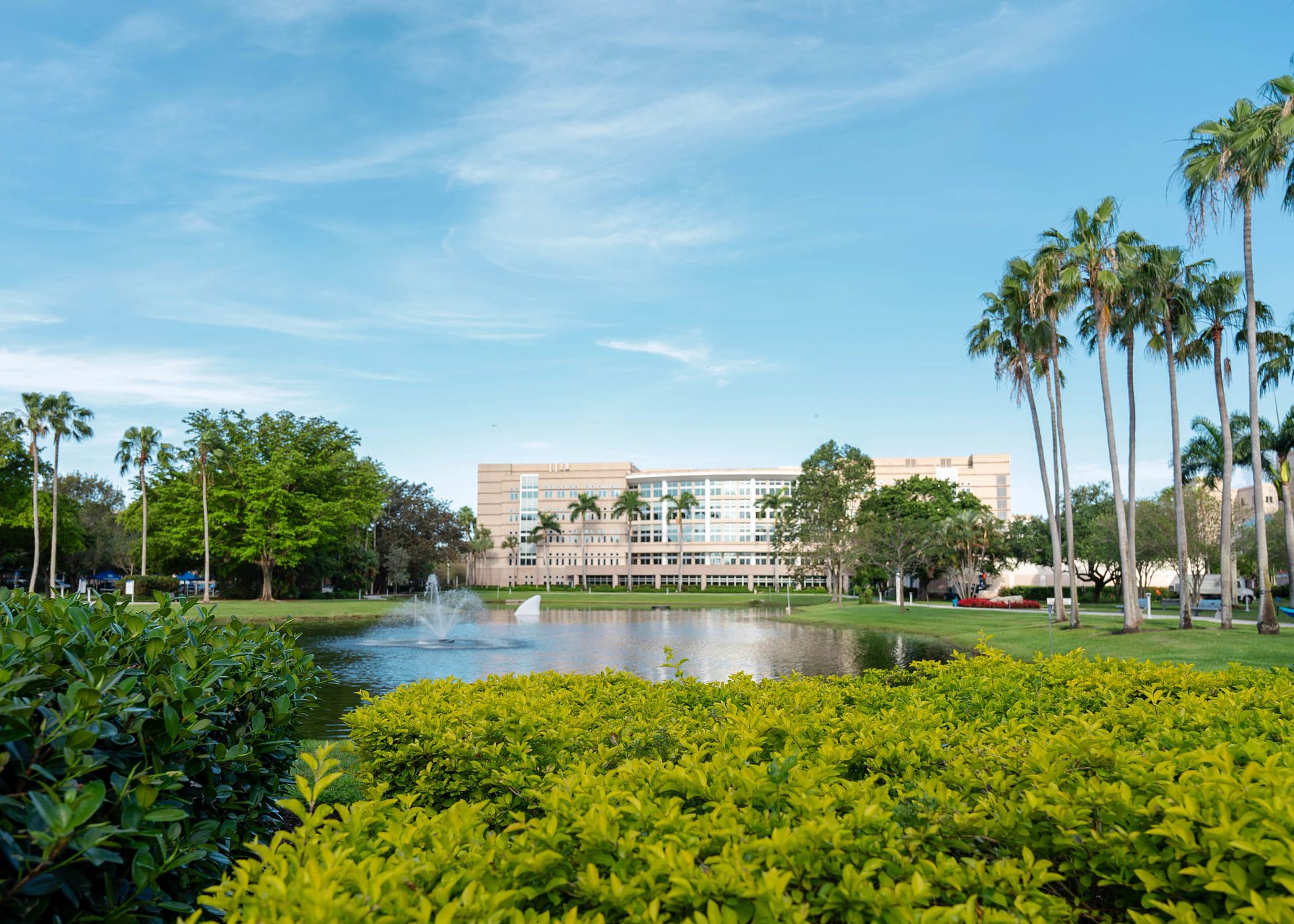 Wide shot of NSU Alvin Sherman Library