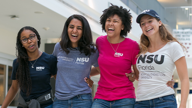 Group of NSU students laughing together