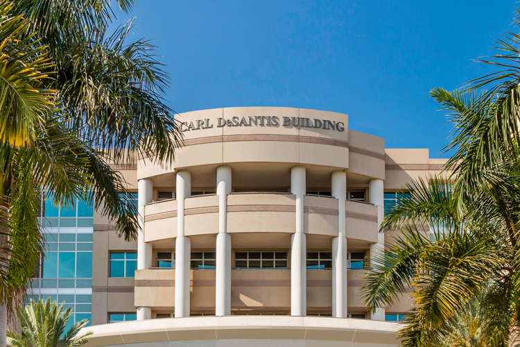 Carl DeSantis Building front view closeup