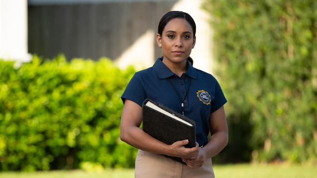 Criminal justice woman outside