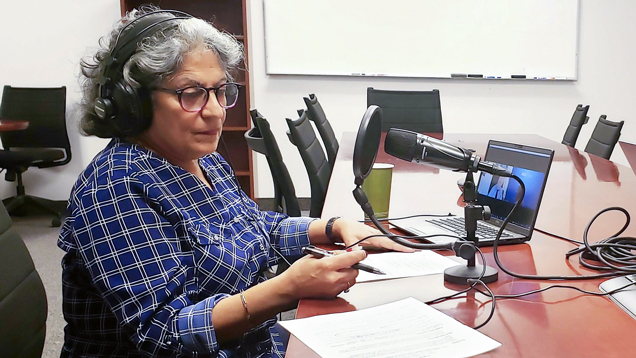Naushira Pandya hosting the geriatric workforce podcast
