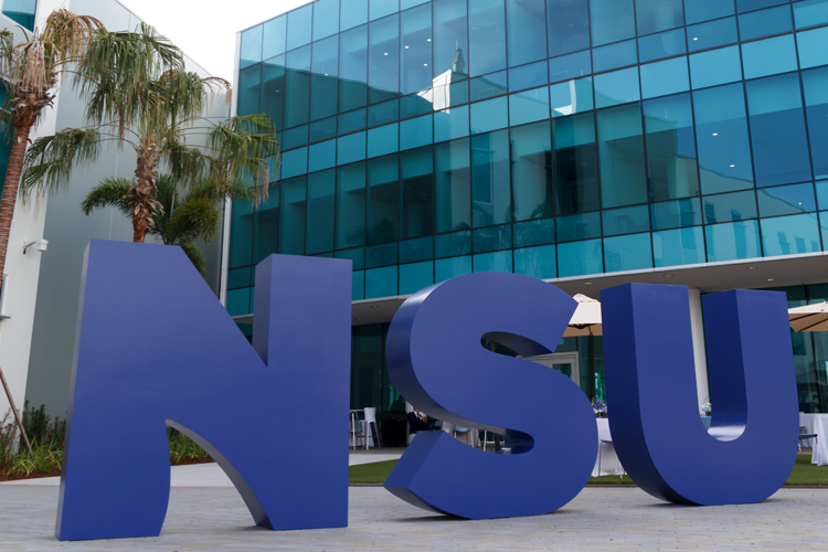 Tampa Bay regional campus NSU big sign.