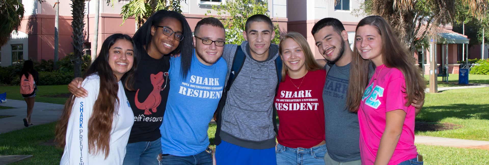 Group of NSU students posing for a picture outdoors