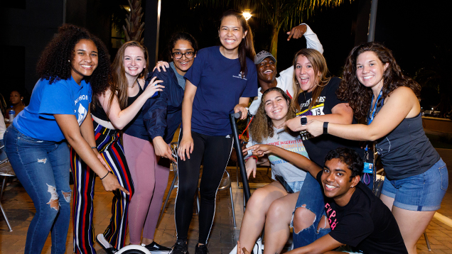 Group of NSU students having fun outside