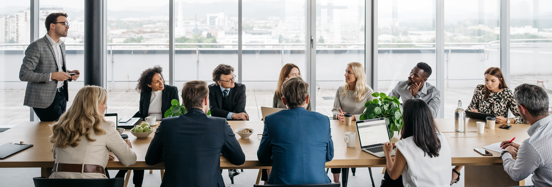 HR team on meeting at office table