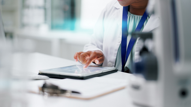 Person looking at insurance coverage