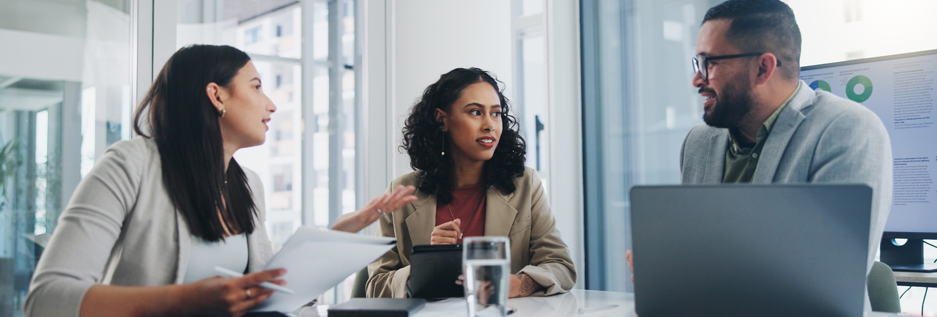 Group of people meeting in an office