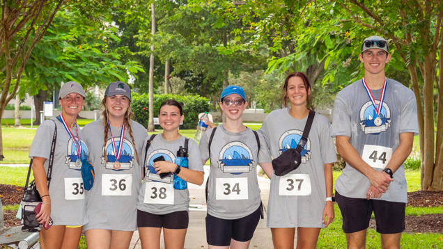 Diversity dash 5k run group in outdoors