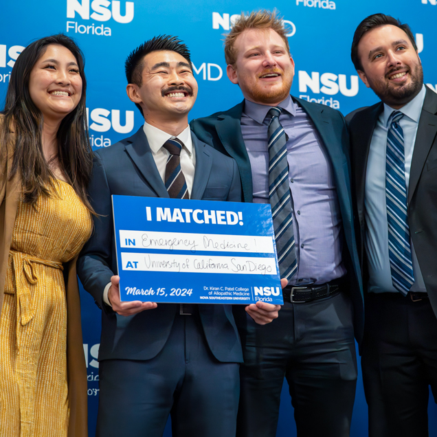 NSU MD students smile on Match Day