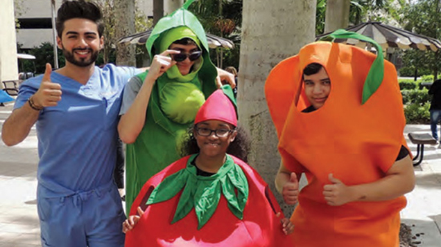 NSU students fruit costumes