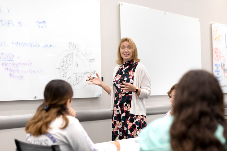 Osteopathic professor giving lecture