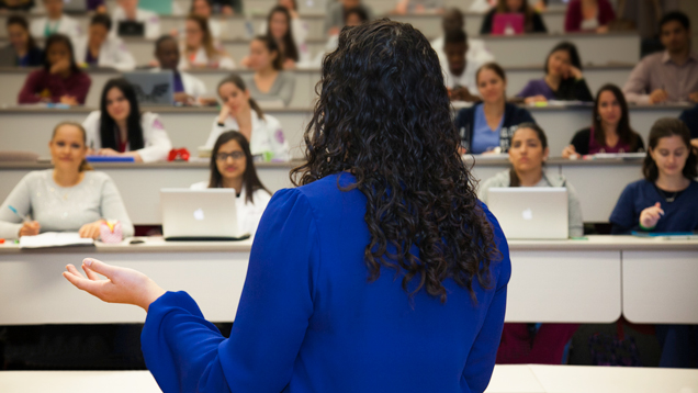 Professor of pharmacy lecturing