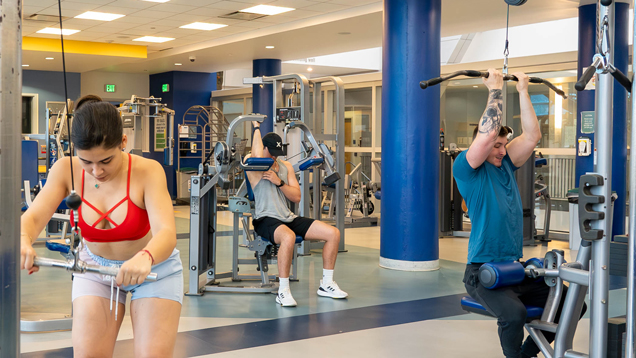 RecPlex center students weight training