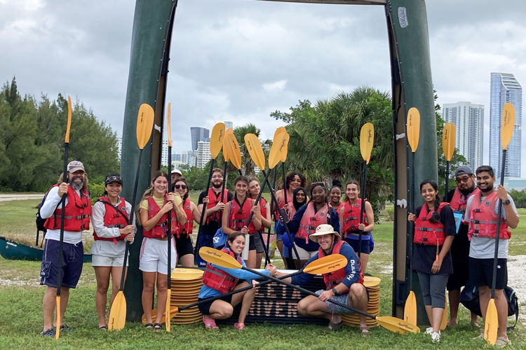 Group of kayaking photo outdoor recreation