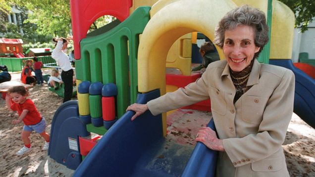 Senior lady at child park