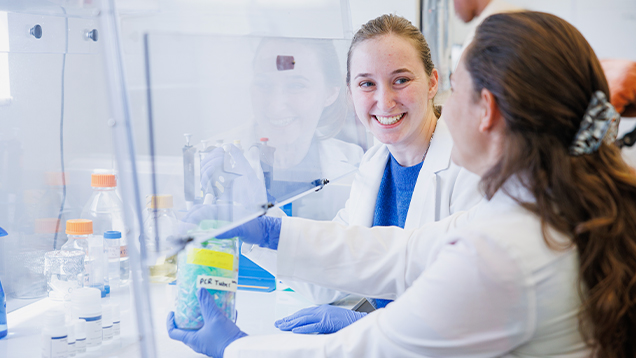 NSU scientists working in a lab