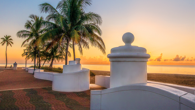 South Florida beach sunset view