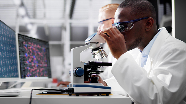 Team of research scientists working in a lab