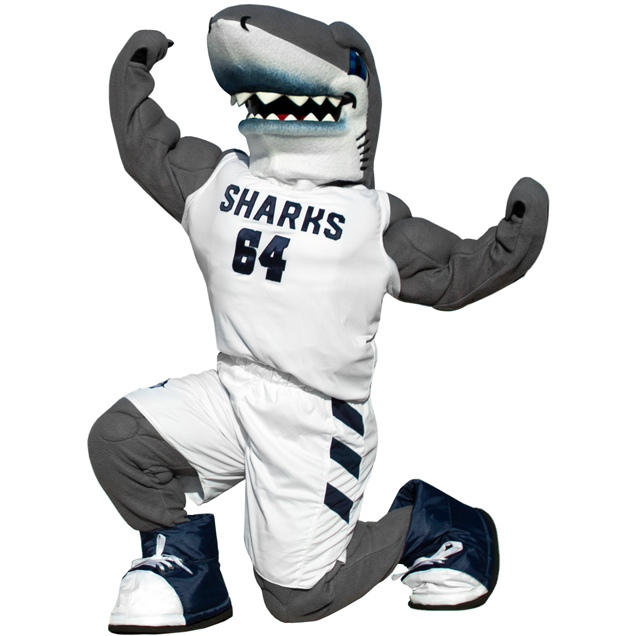 Razor shark NSU mascot flexing muscles