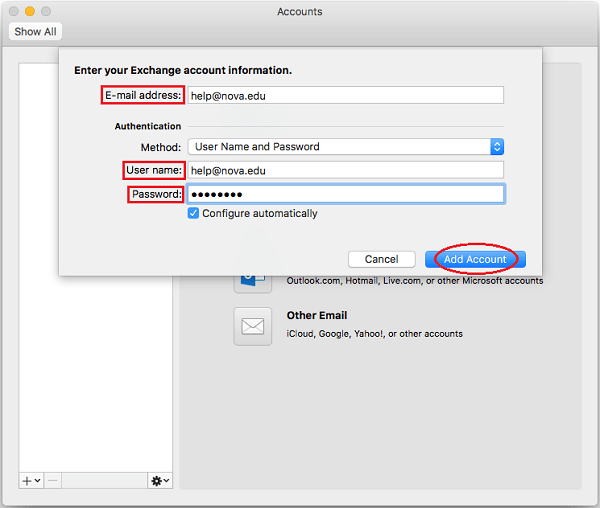 setup hotmail account in 2016 outlook for mac