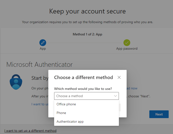 Choose a different method