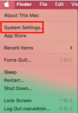 Select system settings