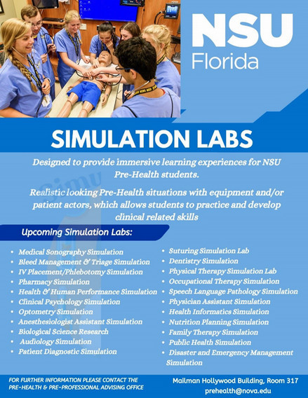 NSU Upcoming Simulation Labs