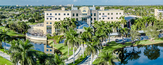 aerial view of NSU campus