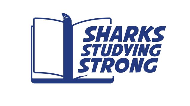 sharks studying strong logo