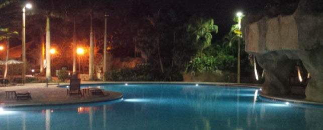 Leisure Pool at Night