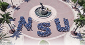 NSU Shark Fountain aerial shot